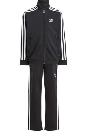 adidas Firebird Unisex Trainingspakken - Zwart - Maat: 105 - 110 CM - Katoen Canvas - Foot Locker