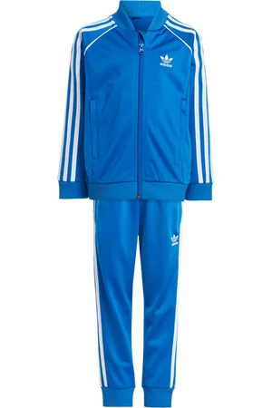 adidas Superstar Unisex Trainingspakken - Blauw - Maat: 99 - 104 CM - Katoen Canvas - Foot Locker