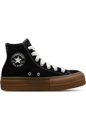 Converse Ctas Lift Platform High Dames Schoenen - Zwart - Maat: 37 - Suède - Foot Locker