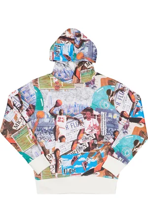Jordan Brooklyn Aop Unisex Hoodies - Wit - Maat: 158 - 170 CM - Foot Locker
