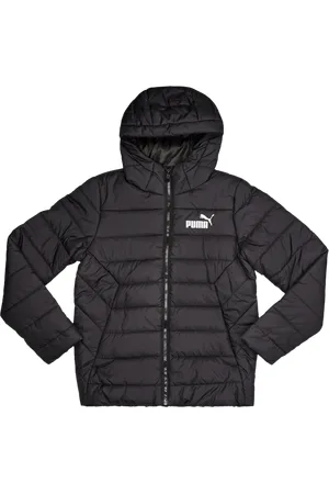 PUMA Essential Hooded Padded Unisex Jassen - Zwart - Maat: 128 CM - Foot Locker