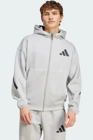 adidas Z.n.e. Full-zip Hooded Track Heren Jassen - Grijs - Maat: M - Poly Mesh - Foot Locker