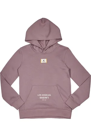Jordan Flight Unisex Hoodies - Paars - Maat: 128 - 137 CM - Katoen Fleece - Foot Locker