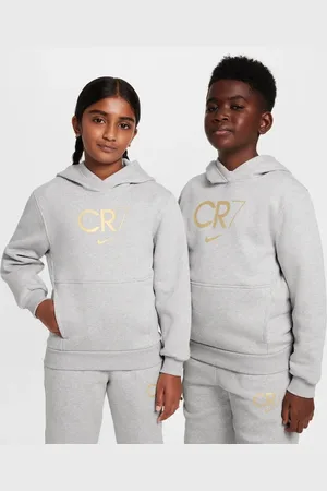 Nike Cr7 Unisex Hoodies - Grijs - Maat: 128 - 137 CM - Katoen Jersey - Foot Locker
