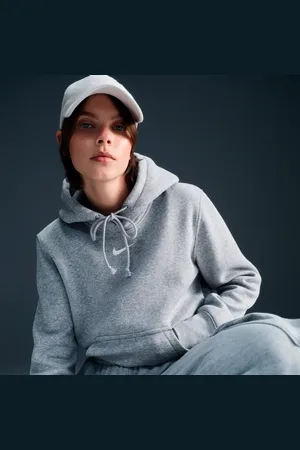 Nike Phoenix Dames Hoodies - Grijs - Maat: S - Foot Locker