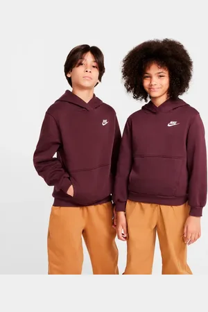 Nike Fleece Unisex Hoodies - Rood - Maat: 128 - 137 CM - Foot Locker