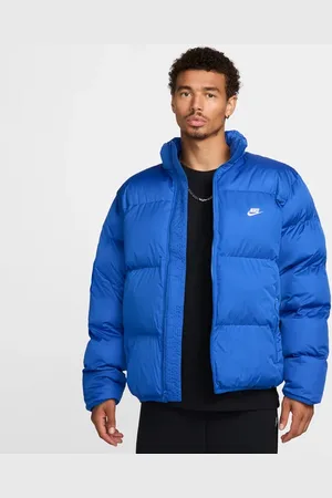 Nike Club Puffer Heren Jassen - Blauw - Maat: S - Katoen Jersey - Foot Locker