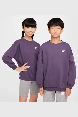 Nike Club Unisex Sweatshirts - Paars - Maat: 122 - 128 CM - Foot Locker