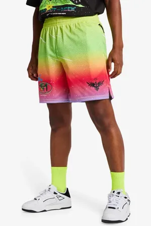 PUMA 1love Heren Korte Broeken - Geel - Maat: XS - Poly Mesh - Foot Locker