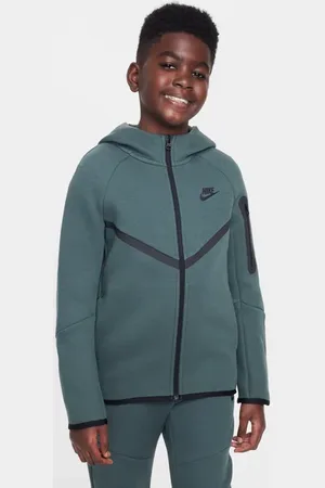 Nike Tech Fleece Unisex Hoodies - Groen - Maat: 137 - 147 CM - Foot Locker
