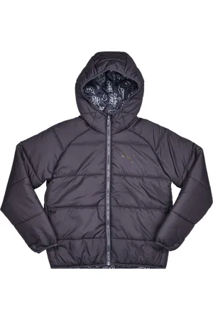 PUMA Reversible Puffer Mid 90s Unisex Jassen - Grijs - Maat: 152 CM - Foot Locker