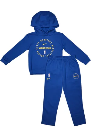 Nike Club Team Logo 4-7 Warriors Unisex Trainingspakken - Blauw - Maat: 104 - 110 CM - Katoen Fleece - Foot Locker