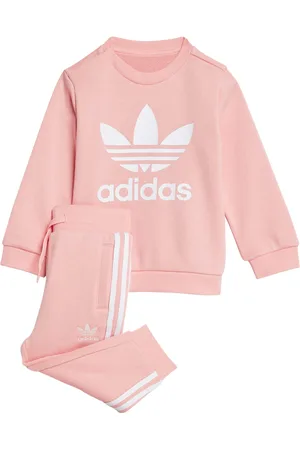 adidas Crew Unisex Trainingspakken - Roze - Maat: 57 - 62 CM - Katoen Jersey - Foot Locker