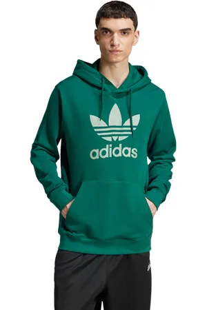adidas Trefoil Heren Hoodies - Groen - Maat: XS - Katoen - Foot Locker