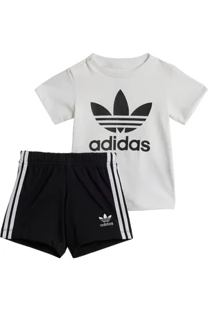 adidas Trefoil Unisex Trainingspakken - Zwart - Maat: 63 - 68 CM - Katoen Jersey - Foot Locker