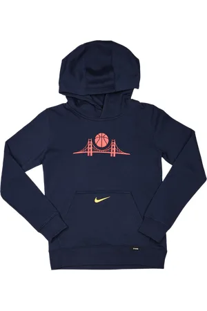 Nike NBA Unisex Hoodies - Blauw - Maat: 128 - 137 CM - Katoen Fleece - Foot Locker