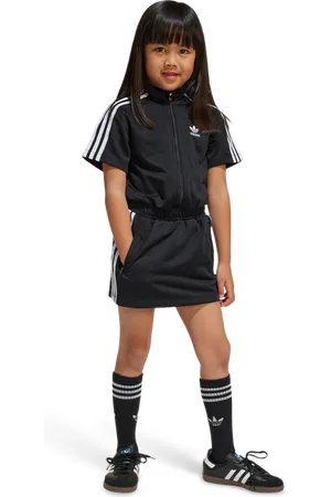 adidas Firebird Unisex Jurken - Zwart - Maat: 111 - 116 CM - Poly Mesh - Foot Locker