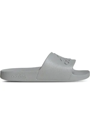 adidas Adilette Dames Slippers en Sandalen - Grijs - Maat: 36 2/3 - Mesh/Synthetisch - Foot Locker
