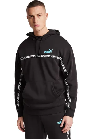 PUMA Essentials+ Tape Heren Hoodies - Zwart - Maat: M - Katoen Fleece - Foot Locker