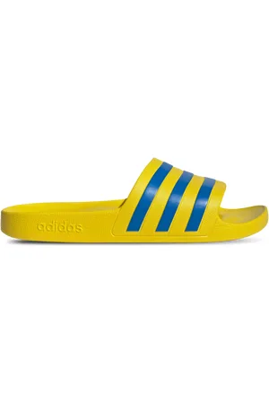 adidas Adilette Dames Slippers en Sandalen - Geel - Maat: 36 2/3 - Mesh/Synthetisch - Foot Locker