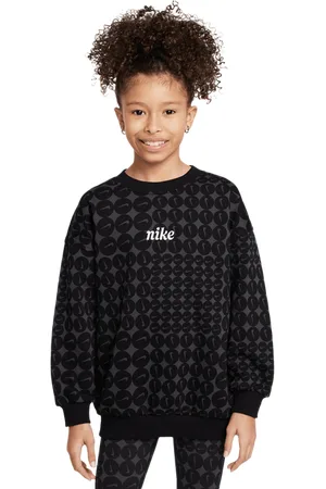 Nike Club Oversized Unisex Sweatshirts - Zwart - Maat: 128 - 137 CM - Foot Locker