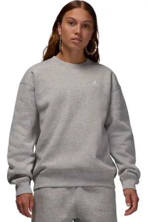 Jordan Brooklyn Dames Sweatshirts - Grijs - Maat: XS - Katoen Jersey - Foot Locker