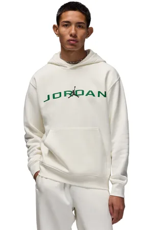 Jordan Essentials Heren Hoodies - Wit - Maat: S - Katoen Jersey - Foot Locker
