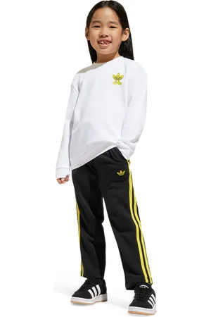 adidas Smiley Unisex Trainingspakken - Wit - Maat: 99 - 104 CM - Katoen Fleece - Foot Locker