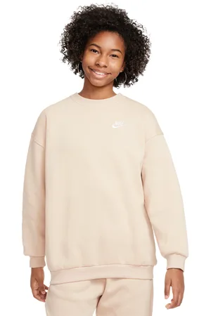 Nike Club Oversized Unisex Sweatshirts - Bruin - Maat: 128 - 137 CM - Foot Locker