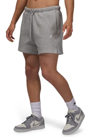Jordan Brooklyn Dames Korte Broeken - Grijs - Maat: XS - Katoen Jersey - Foot Locker