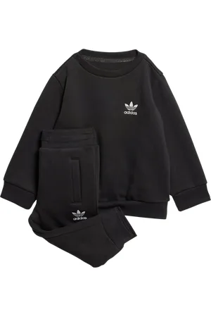 adidas Crew Unisex Trainingspakken - Zwart - Maat: 93 - 98 CM - Katoen Jersey - Foot Locker