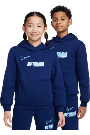 Nike Erling Haaland Club Unisex Hoodies - Blauw - Maat: 128 - 137 CM - Katoen Jersey - Foot Locker
