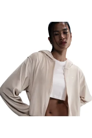 Nike Chill Knit Dames Hoodies - Bruin - Maat: 34 - Katoen Jersey - Foot Locker
