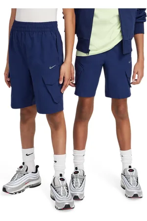 Nike City Utility Cargo Unisex Korte Broeken - Blauw - Maat: 122 - 128 CM - Katoen Jersey - Foot Locker