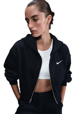 Nike Phoenix Loose Crop Dames Hoodies - Zwart - Maat: XS - Foot Locker