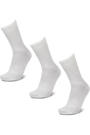 adidas Mid Cut Crew 3 Pack Unisex Sokken - Wit - Maat: 40-42 - Foot Locker