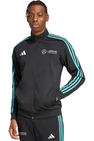 adidas Mercedes Heren Trainingspakken - Zwart - Maat: S - Poly Mesh - Foot Locker