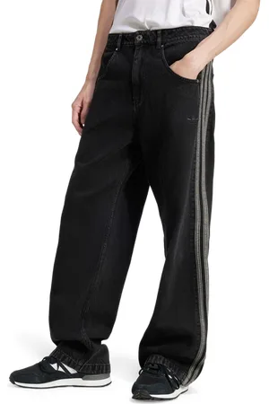 adidas Firebird Heren Broeken - Zwart - Maat: XS - Katoen Denim - Foot Locker
