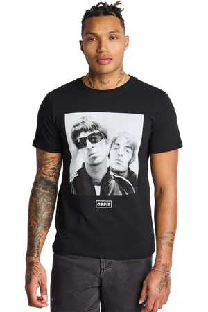 Merchcode Oasis Heren T-shirts - Zwart - Maat: S - Katoen Jersey - Foot Locker