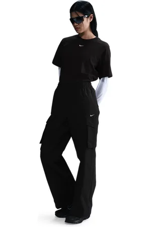 Nike Sportswear Dames Broeken - Zwart - Maat: 34 - Katoen Jersey - Foot Locker