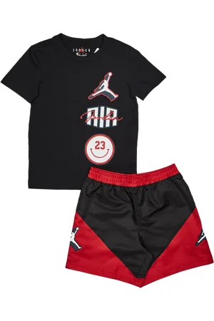 Jordan Stacked Unisex Trainingspakken - Zwart - Maat: 74 - 80 CM - Katoen Jersey - Foot Locker
