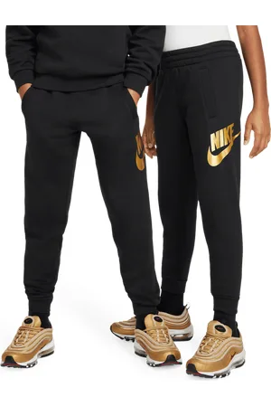 Nike Fleece Unisex Broeken - Zwart - Maat: 122 - 128 CM - Katoen Jersey - Foot Locker