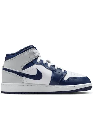Jordan Aj1 Mid Unisex Schoenen - Wit - Maat: 36 - Leer - Foot Locker
