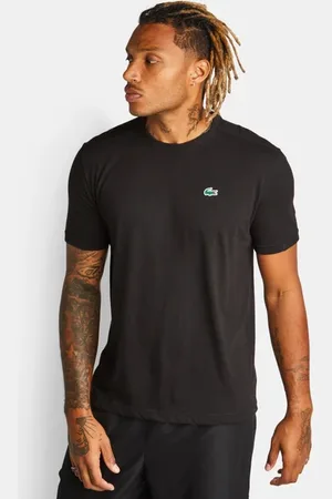 Lacoste Small Croc Heren T-shirts - Zwart - Maat: XS - Foot Locker