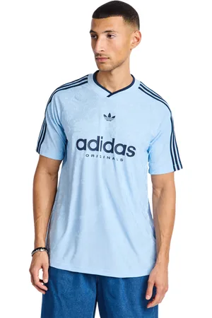 adidas Football Heren T-shirts - Blauw - Maat: XS - Poly Jersey - Foot Locker