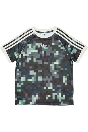 adidas Minecraft Camo Unisex T-shirts - Groen - Maat: 123 - 129 CM - Katoen Jersey - Foot Locker