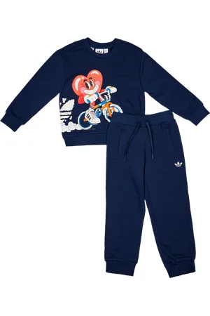 adidas Made By Nelson Unisex Sweatshirts - Blauw - Maat: 123 - 128 CM - Foot Locker