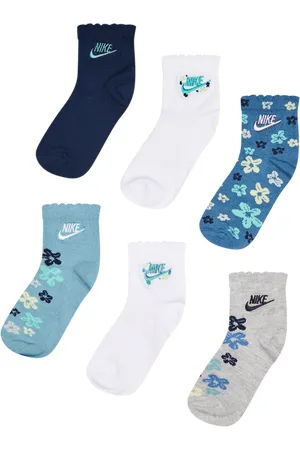 Nike Kids Ankle 6 Pack Unisex Sokken - Grijs - Maat: 27 - 35 - Katoen - Foot Locker
