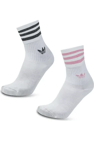 adidas Solid Crew 2 Pack Unisex Sokken - Wit - Maat: 37-39 - Katoen - Foot Locker
