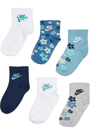 Nike Kids Ankle 6 Pack Unisex Sokken - Grijs - Maat: 23.5 - 27 - Katoen - Foot Locker
